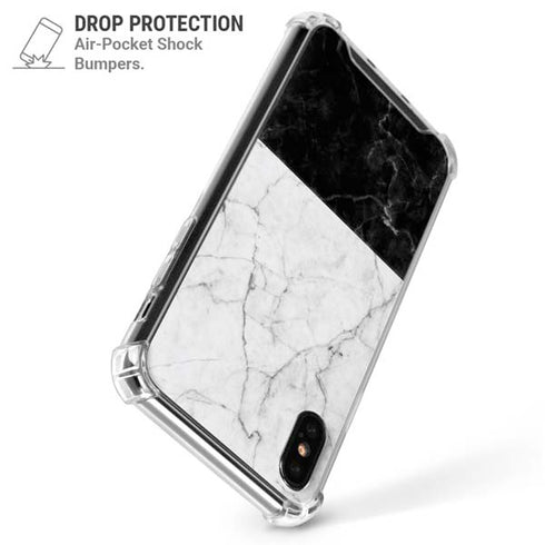 Marble Split iPhone XS Max Clear Case